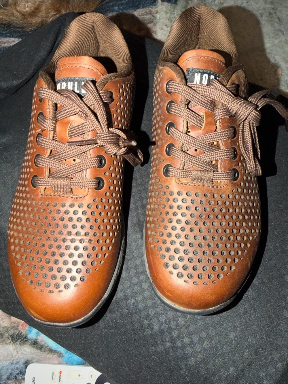 Brown Perforated Men’s Casual Sneakers - NO BULL
